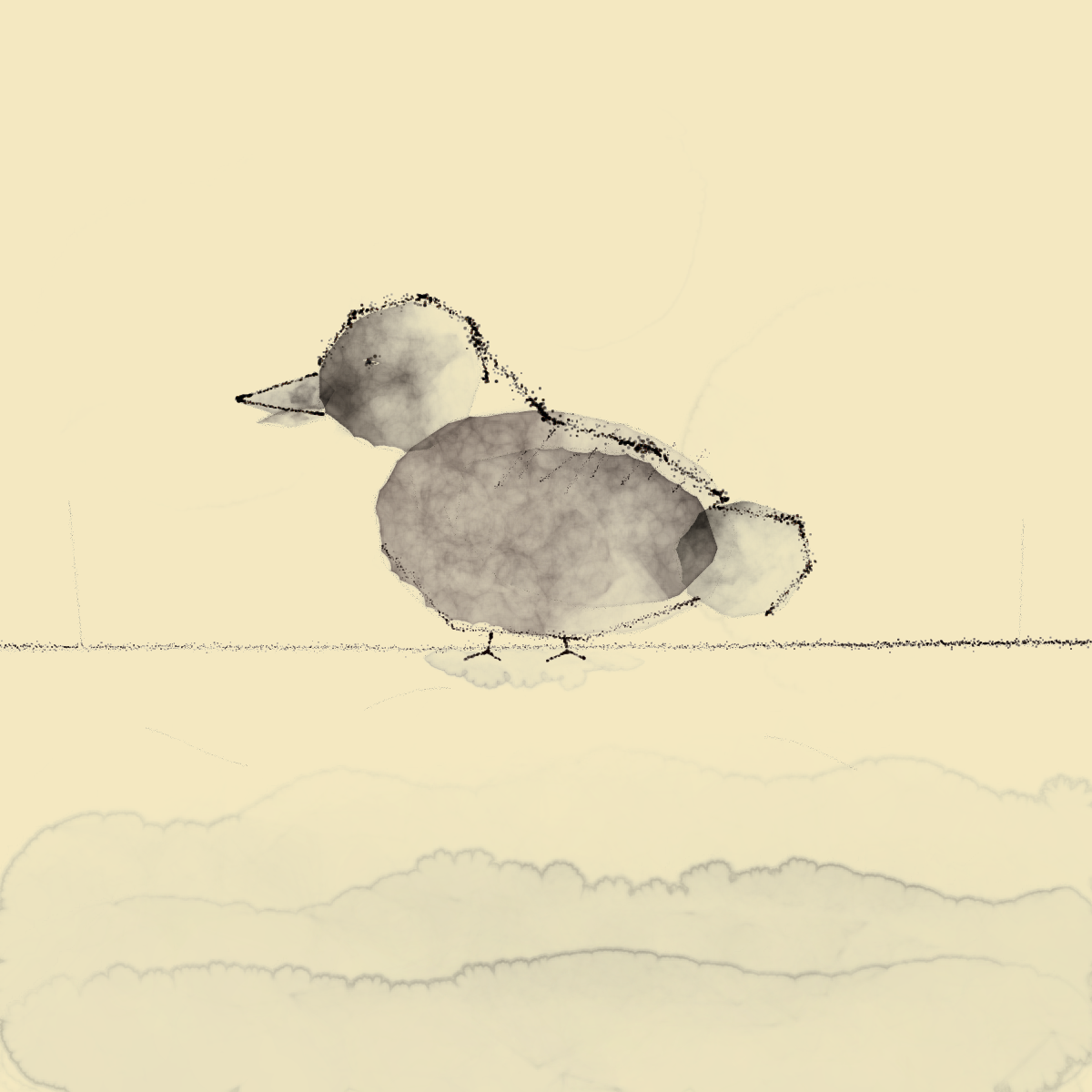 Crow in winter fog, Grok 4.5