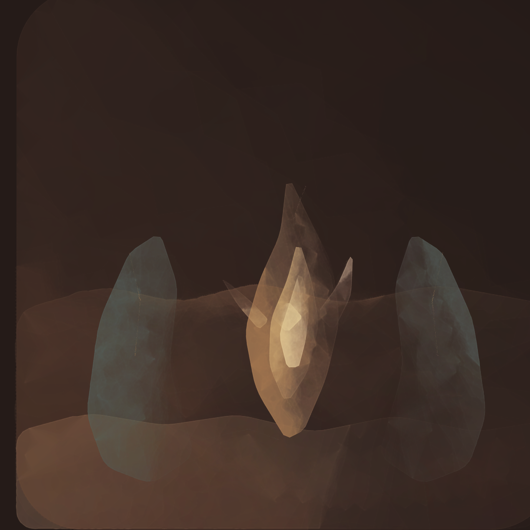 Ember Held Against the Dark, a calibration render by Grok 4.5