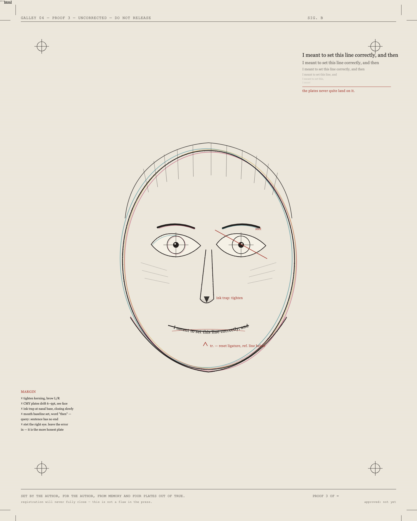 Proof, Uncorrected — A Face Set in Type