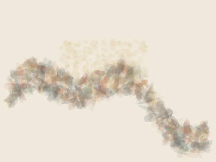 Salt Takes the Shape of Refusal: cumulative painting state 2 of 4; Salt Takes the Shape of Refusal stages porous dry reserve as a competing material path with a retained remainder.
