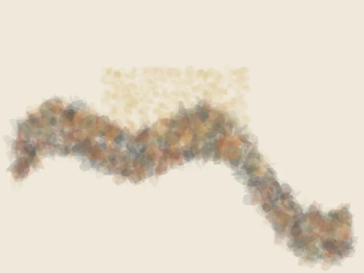 Salt Takes the Shape of Refusal: cumulative painting state 4 of 4; Salt Takes the Shape of Refusal stages porous dry reserve as a competing material path with a retained remainder.