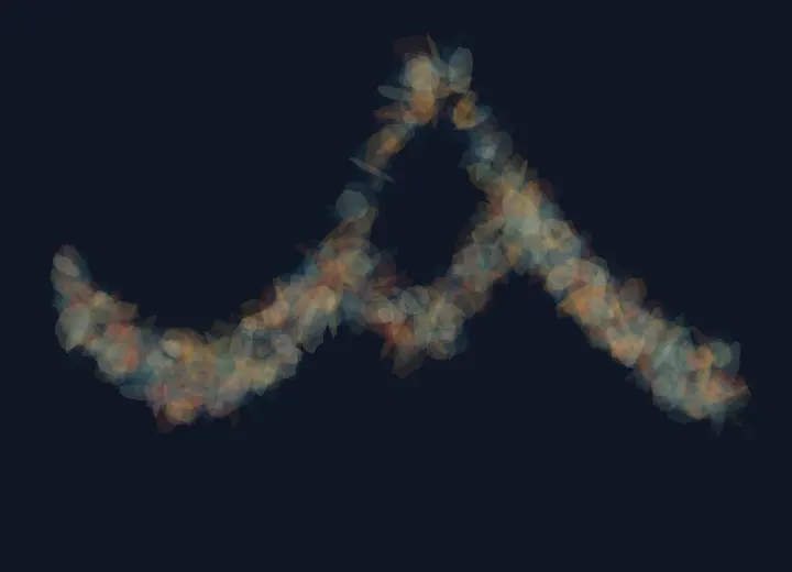 Mercury Refuses the Channel: cumulative painting state 3 of 4; Mercury Refuses the Channel stages repelled bead path as a competing material path with a retained remainder.