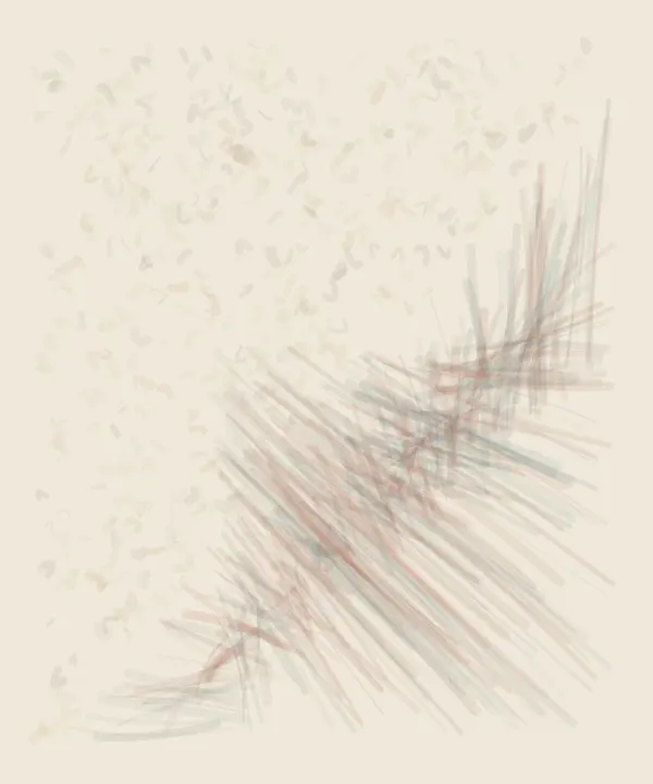 The Fold Redirects Noon: cumulative painting state 1 of 4; The Fold Redirects Noon stages folded reflection plane as a competing material path with a retained remainder.