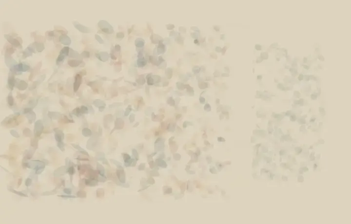 The River Held in Listening: cumulative painting state 1 of 4; listening dam suspends, redirects, or retains an unresolved consequence.