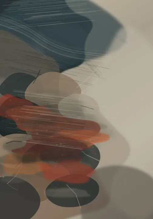After the Three Departures: cumulative painting state 3 of 5; Soft vertical apparition is distinctive in theme but loses edge hierarchy and becomes value mush in grayscale.