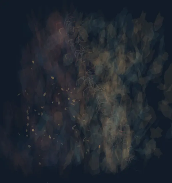 The encounter wanders because deposits repeatedly cross and erase their own edge.