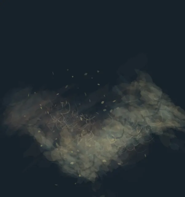 An exposed interval holds two dense bodies apart while residue still travels across it.