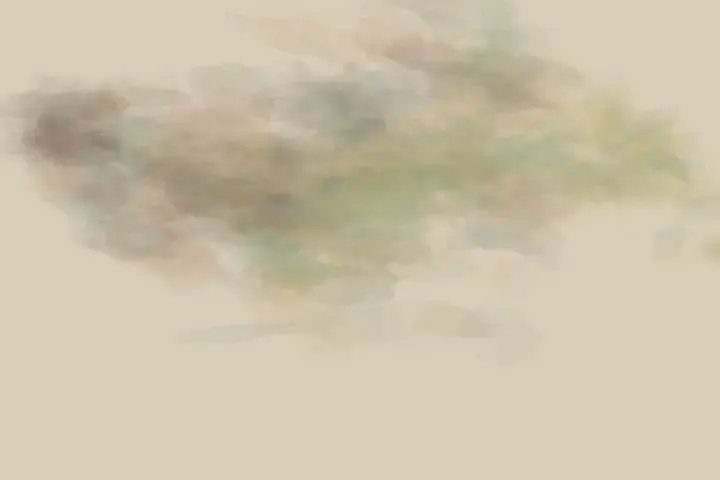 Habitat in the Rupture: cumulative painting state 2 of 4; Small transferred deposits turn a rupture into an inhabited material zone.