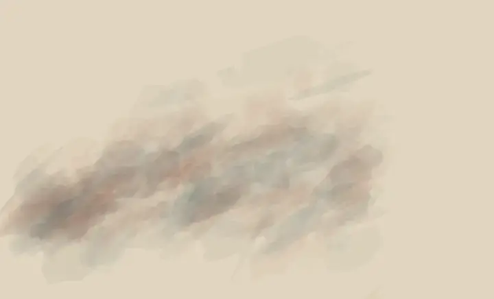 Contact Without Ownership: cumulative painting state 1 of 4; Two bodies touch through shared residue yet keep unequal scale and unoccupied support.