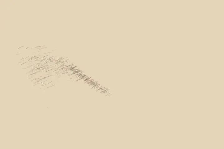 Secret Kept by Pressure: cumulative painting state 1 of 4; occlusion contact transfers color, pressure, and residue between unequal neighboring fields.