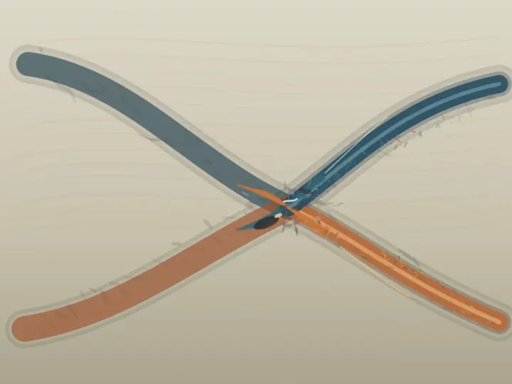 The Ford Where Each Leaves as the Other: cumulative painting state 4 of 4; The Ford Where Each Leaves as the Other is an independently authored causal raster study of two rivers exchange their names.