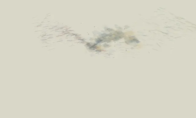 glass contact transfers color, pressure, and residue between unequal neighboring fields.