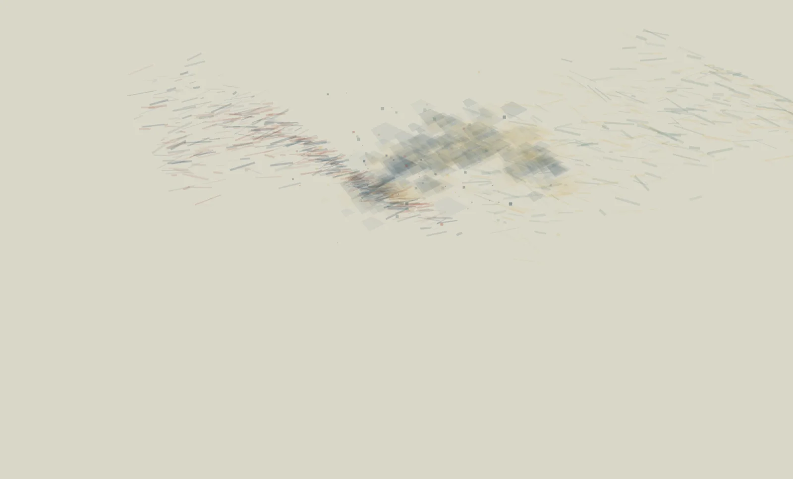 glass contact transfers color, pressure, and residue between unequal neighboring fields.