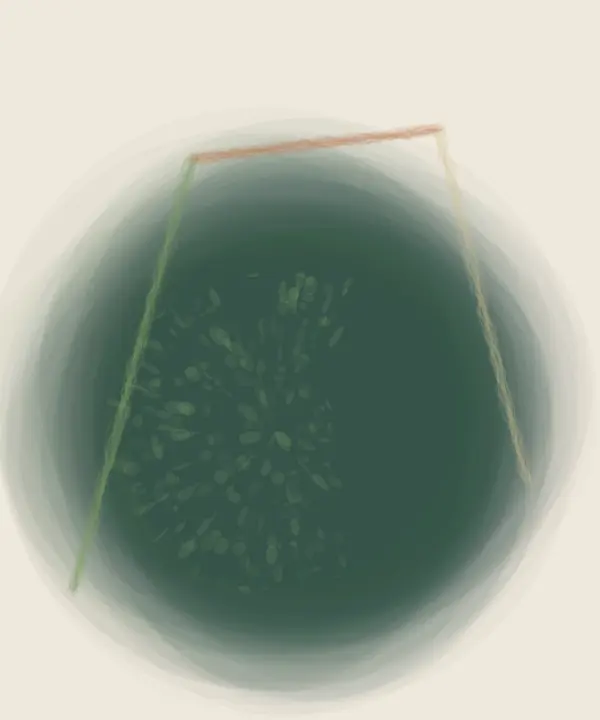 Shelter With a Missing Wall: cumulative painting state 4 of 4; Shelter With a Missing Wall stages incomplete shelter pressure as reciprocal material consequence.