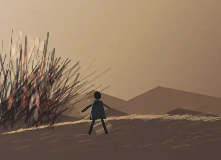 The Turn Against the Road: cumulative painting state 5 of 5; The Turn Against the Road answers the prompt through redirected witness passage, authored as an independent deterministic raster system.