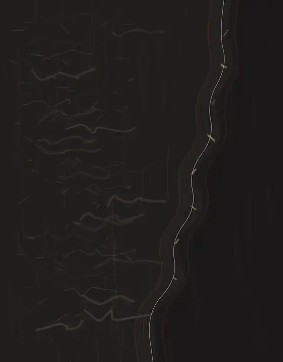 A Name With No Mouth: cumulative painting state 3 of 4; A Name With No Mouth answers the prompt through inherited self-boundary, authored as an independent deterministic raster system.