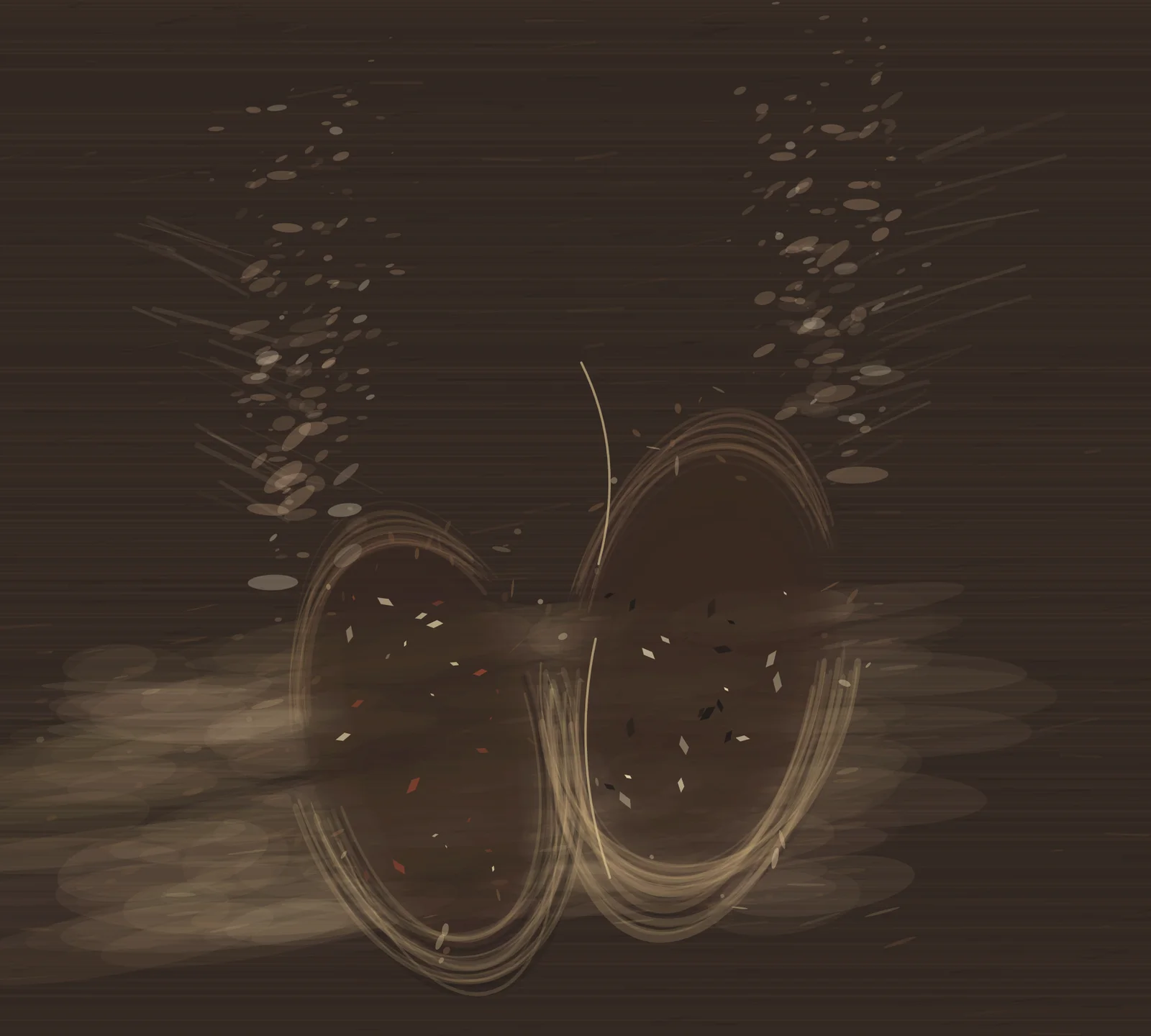 The Weight Leaves Before the Dust answers the prompt through displaced dust pressure, authored as an independent deterministic raster system.