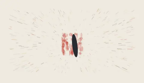 The Question Finds One Weight: cumulative painting state 3 of 4; The Question Finds One Weight makes many weak summons concentrate into one irreversible weight visible.