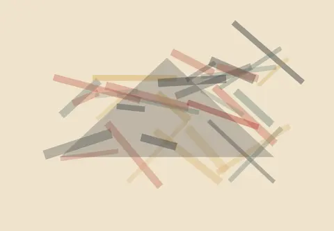 A Word Unbuilds the Roof: cumulative painting state 2 of 4; A Word Unbuilds the Roof makes one compact force dismantles a shelter from its joints outward visible.