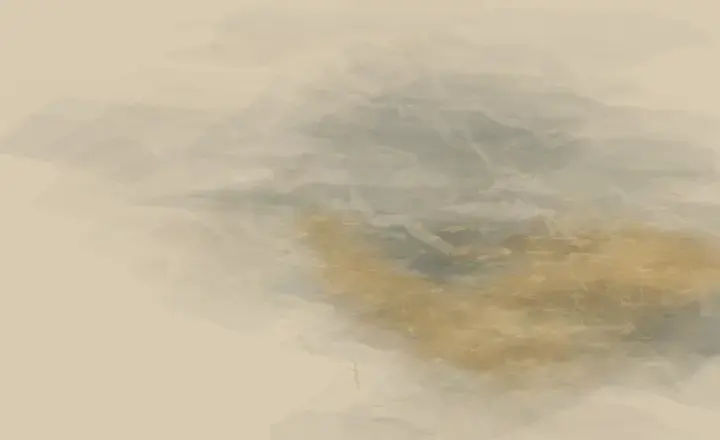 The Missing Degree: cumulative painting state 3 of 3; An incomplete material aperture is inferred through compressed deposits and a missing interval rather than an orbital line.