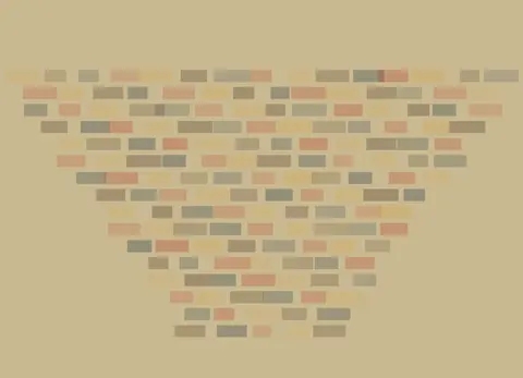 Ambition Learns Its Load: cumulative painting state 1 of 4; Ambition Learns Its Load makes incompatible masonry converts vertical ambition into lateral stress visible.