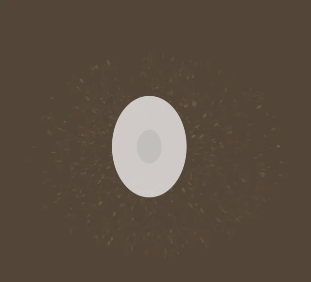 One Quiet Opening makes earth parts by granular relaxation around a protected quiet visible.