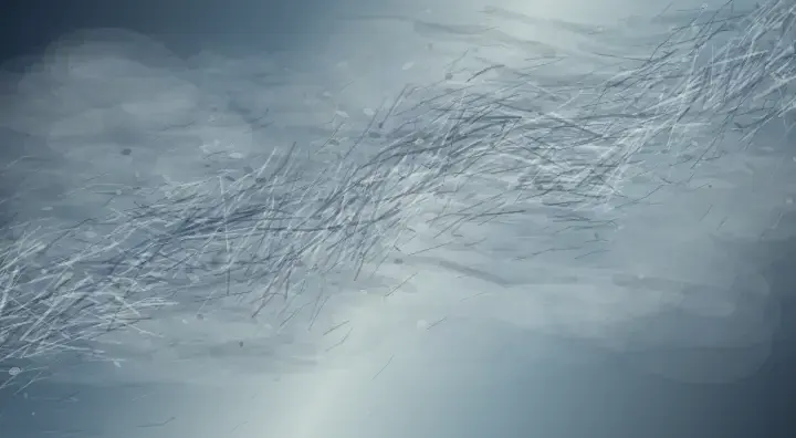 Cold Answers in the Skin: cumulative painting state 2 of 3; A frost-thin blue-gray field gathers graphite along an oblique thermal front; lifted mineral passages interrupt the pressure without outlining an organism.