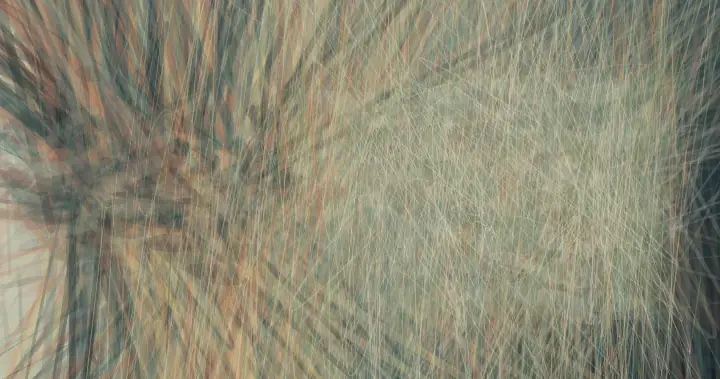 Pursuit Rewrites the Pattern: cumulative painting state 3 of 3; Smoke chalk compresses toward an off-frame pressure while a pale camouflage wake opens to the right; the change is carried by spacing and opacity rather than a target.