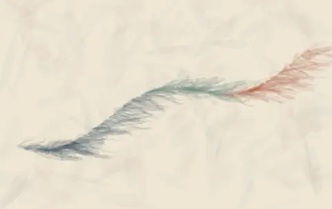 The Verb Oxidizes in Transit: cumulative painting state 2 of 4; The Verb Oxidizes in Transit makes verb-oxidation physically alter load, direction, density, or residual meaning.