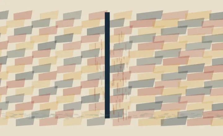 Roads Refuse a Common Measure: cumulative painting state 4 of 4; Roads Refuse a Common Measure makes incompatible road gauges load a shared ground visible through material consequence.