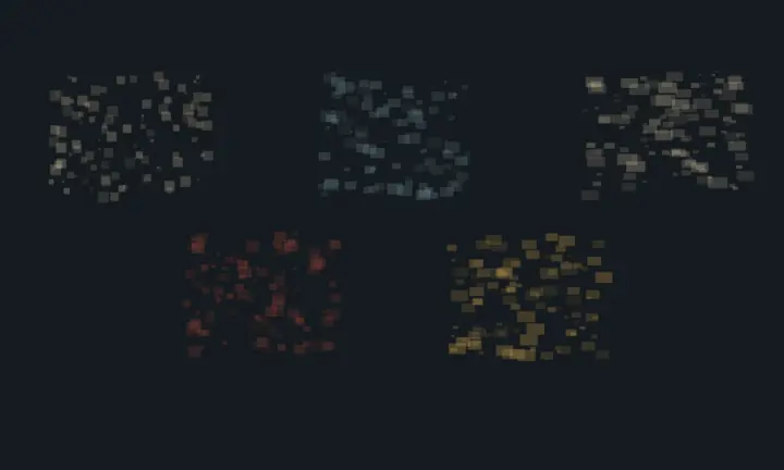 Each Voice Keeps Its Aggregate: cumulative painting state 1 of 4; Each Voice Keeps Its Aggregate makes different aggregates retain distinct grain under the same pressure visible through material consequence.
