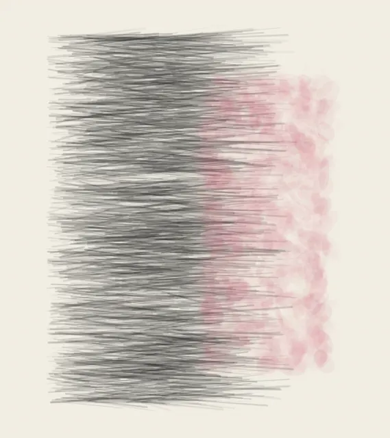 Charcoal Meets Rosewater answers an open prompt through abrasion and wet bloom, authored as its own local raster system.