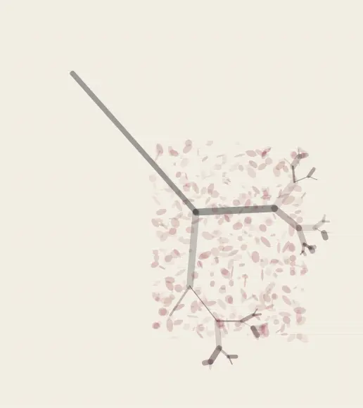 The Spill Invents a Root: cumulative painting state 3 of 4; The Spill Invents a Root answers an open prompt through capillary incident, authored as its own local raster system.