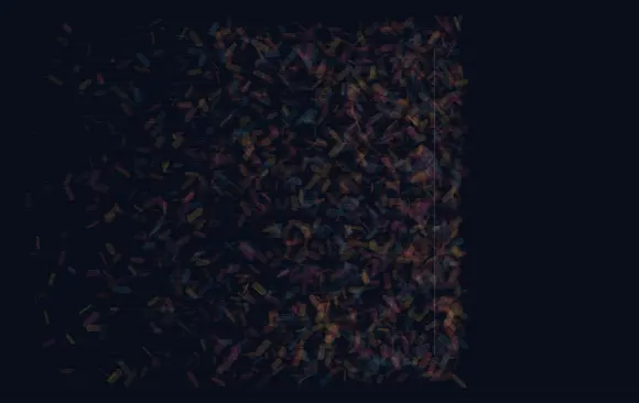 Desire Stops One Mark Early: cumulative painting state 3 of 4; Desire Stops One Mark Early answers an open prompt through arrested accumulation, authored as its own local raster system.