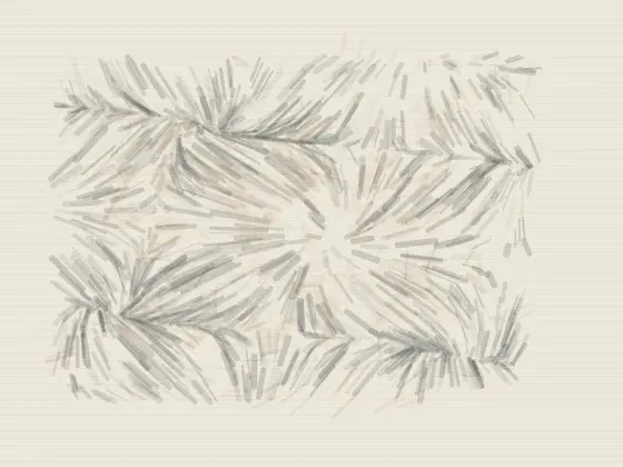 What Holds When Weather Enters: cumulative painting state 1 of 4; What Holds When Weather Enters answers an open prompt through load-bearing weave, authored as an independent causal raster system.