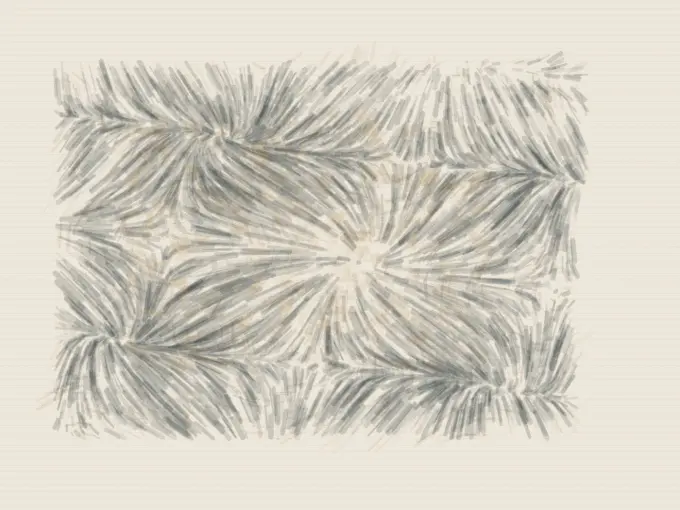 What Holds When Weather Enters: cumulative painting state 4 of 4; What Holds When Weather Enters answers an open prompt through load-bearing weave, authored as an independent causal raster system.