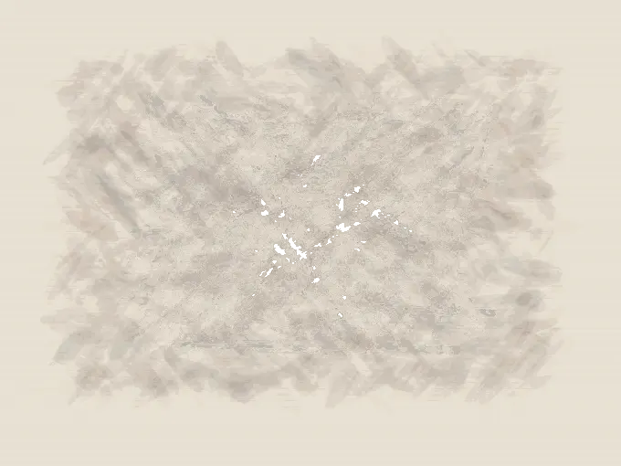 A Secret Changes the Paper Around It: cumulative painting state 4 of 4; A Secret Changes the Paper Around It answers an open prompt through palimpsest absorption, authored as an independent causal raster system.
