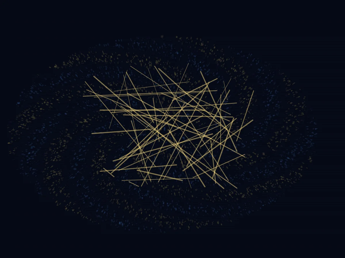 Night Learns It Has Depth answers an open prompt through luminous interference, authored as an independent causal raster system.