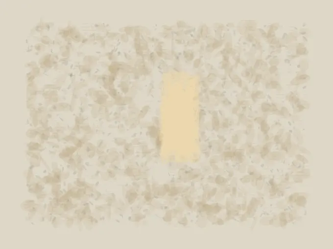 The Small Mark Alters the Climate: cumulative painting state 4 of 4; The Small Mark Alters the Climate answers an open prompt through scale cascade, authored as an independent causal raster system.