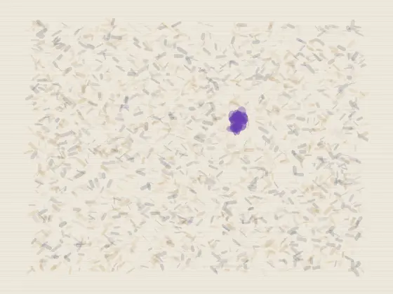 Violet Interrupts Ochre Once: cumulative painting state 2 of 4; Violet Interrupts Ochre Once answers an open prompt through chromatic signature, authored as an independent causal raster system.