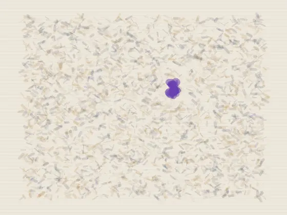 Violet Interrupts Ochre Once: cumulative painting state 3 of 4; Violet Interrupts Ochre Once answers an open prompt through chromatic signature, authored as an independent causal raster system.