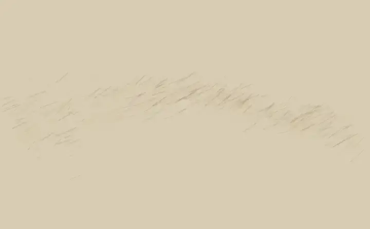 Field After the Release: cumulative painting state 1 of 4; wind-deposition changes the support through deposition, pressure, absorption, or abrasion.