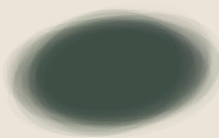 Opening Kept by Many: cumulative painting state 1 of 4; Opening Kept by Many translates protective orbit with porous aperture into a local relational field.
