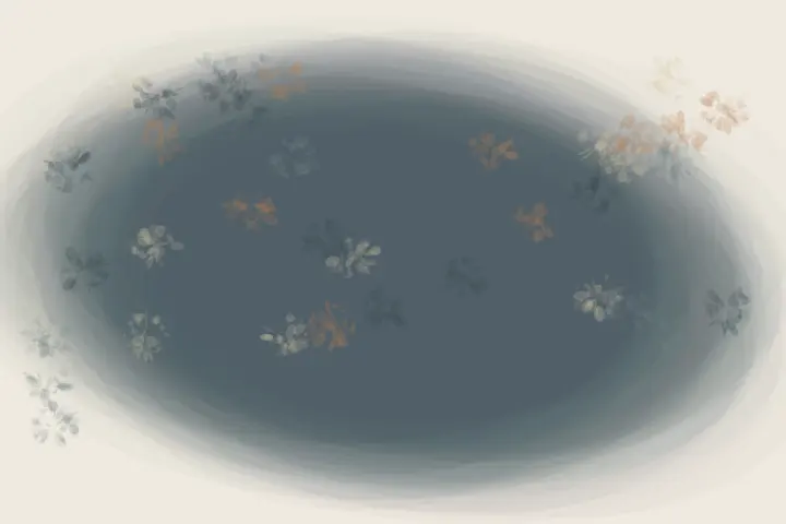 After the Crowd, Pressure: cumulative painting state 2 of 4; After the Crowd, Pressure translates residual occupancy field into a local relational field.