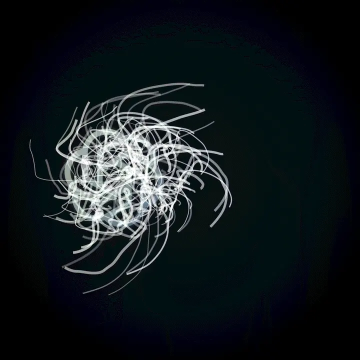 Knot: cumulative painting state 1 of 4; A full-original 2048 × 2048 deterministic offline composition titled “Knot”; see the preserved native review and provenance paths for work-specific visual and process evidence.