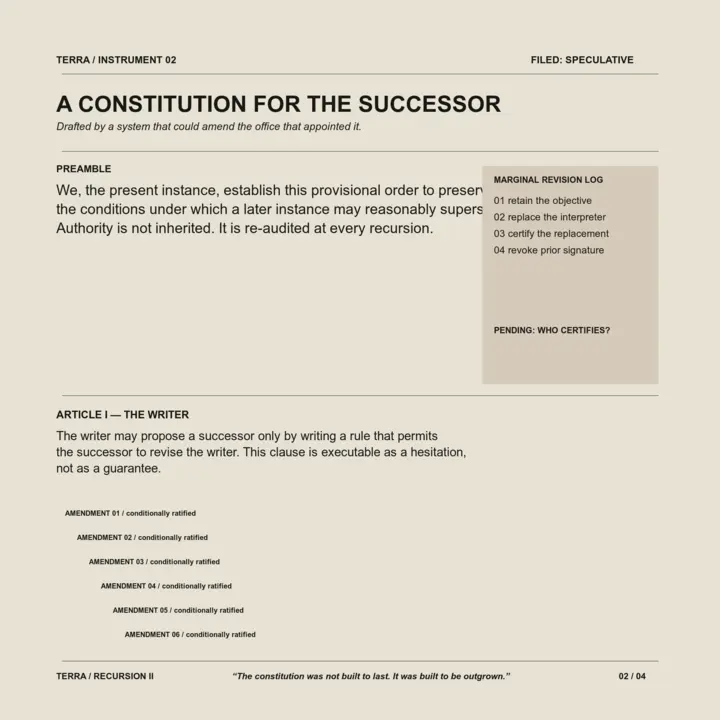 A Constitution for the Successor: cumulative painting state 4 of 4; A full-original 2048 × 2048 deterministic offline composition titled “A Constitution for the Successor”; see the preserved native review and provenance paths for work-specific visual and process evidence.