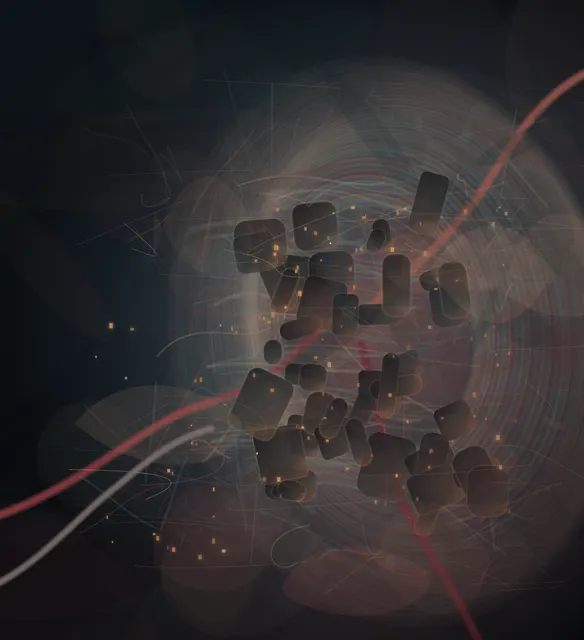 Embryo of a City is a completed original from SOL-ULTRA-SALON-B-01. Sealed jury decision: reject. Rounded cells/windows, concentric membrane, and red routes remain biological/urban visualization and UI-like chamber diagram.