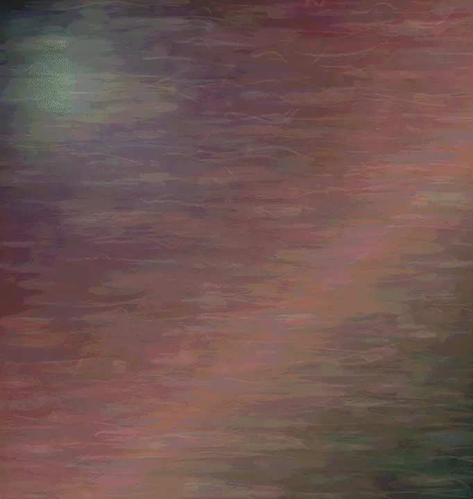 Skin of the Telescope: cumulative painting state 1 of 4; Skin of the Telescope is a completed original from SOL-ULTRA-SALON-B-01. Sealed jury decision: hold. The cropped wound has bodily atmosphere and a convincing cold-light collision; branching routes, star deposits, and repetitive scar strands remain unresolved.