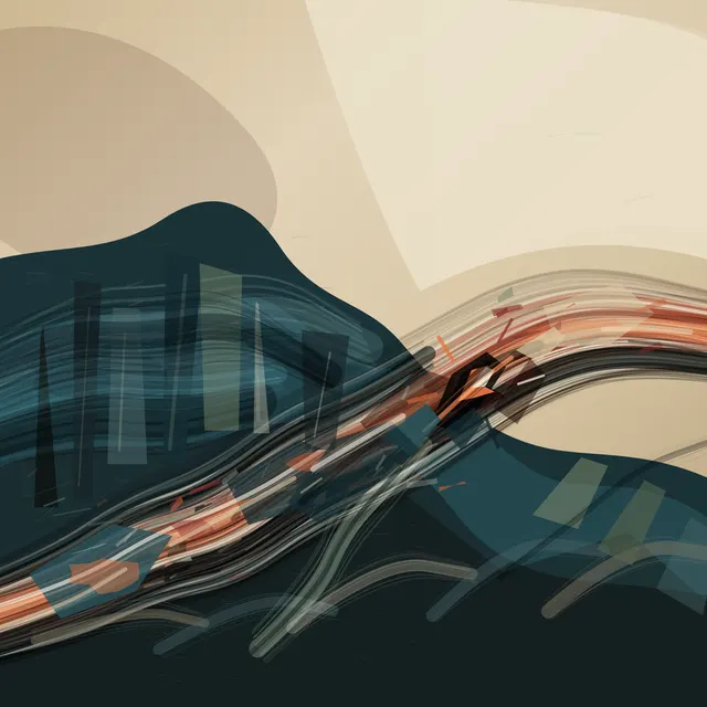 Sweeping pressure route has depth and rhythm, but accumulated spline bundles remain largely additive rather than visibly transforming one another.