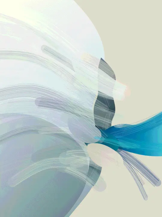 What the Falling Air Left Behind: cumulative painting state 9 of 9; Tasteful pale fan and cyan projection reduce to a corporate swoosh at contact and native scales.
